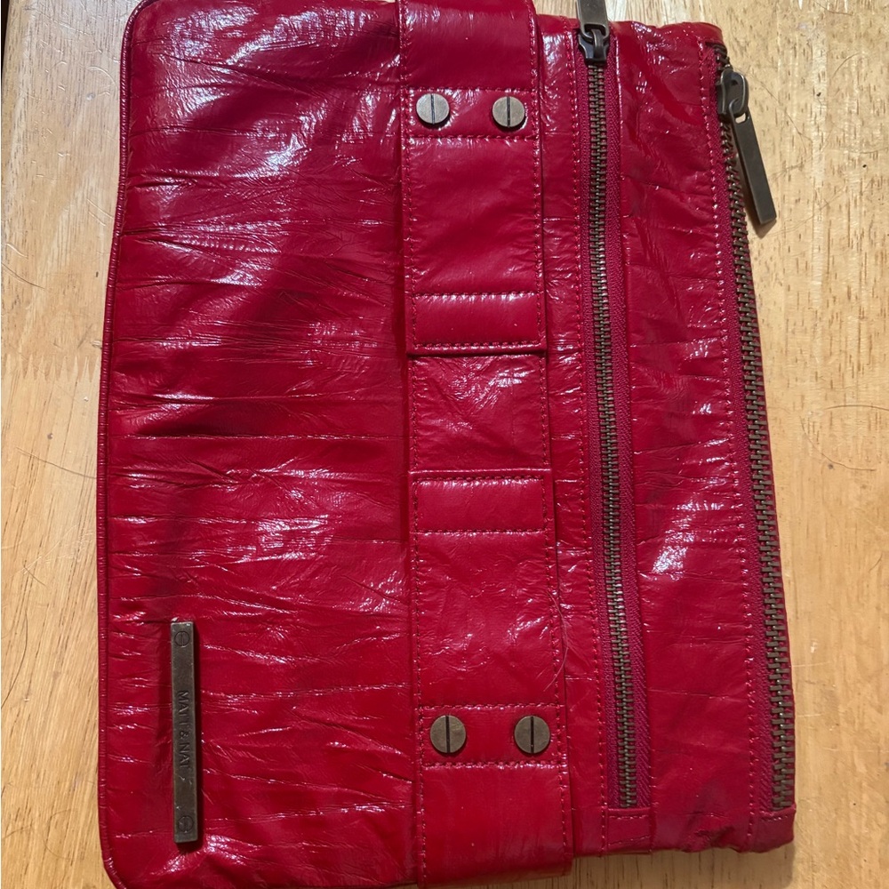 Mat and Nat Clutch with Zipper Accents
